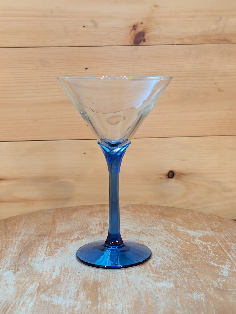 Vintage Libbey Domaine Blue Martini Cocktail Glass Replacement